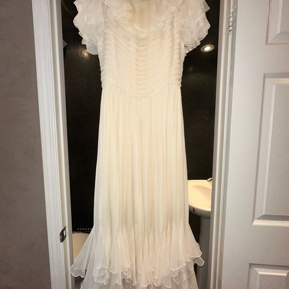 Couture Silk Chiffon Dress - Picture 14 of 16